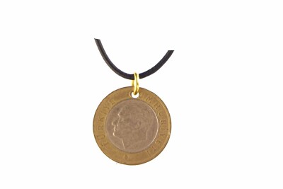 türkische Lira Türkei Kette Miniblings 60cm Lederkette Leder Münze golden extern