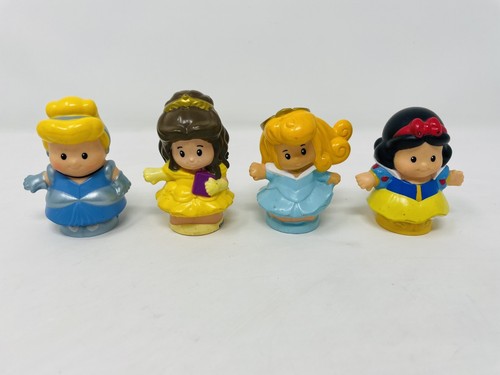 Lot 4 Fisher-Price Little People Disney Princess - Cinderella, Belle, Snow White