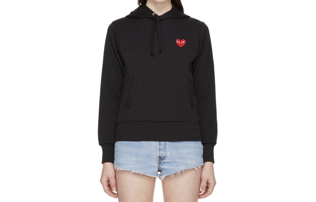 Comme Des Garcons Play Black Heart Patch Hoodie Size XS | eBay