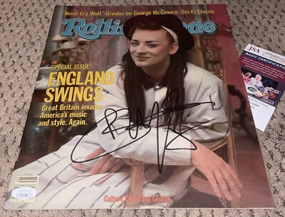 BOY GEORGE SIGNED ROLLING STONE MAGAZINE JSA AUTOGRAPH CULTURE CLUB NO ...
