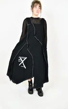 CRAZY H4  black  asymmetric PINNY    dress size L/XL