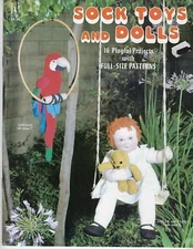 Sock Toys and Dolls Soft Sculpture Sewing Patterns VTG 80's Making Craft Book