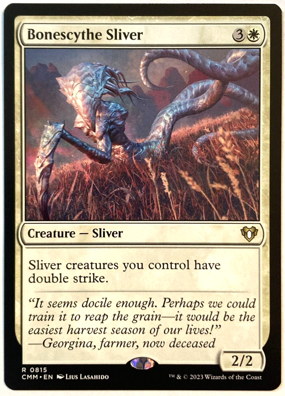 MTG Bonescythe Sliver Commander Masters 0815 Pack Fresh Rare