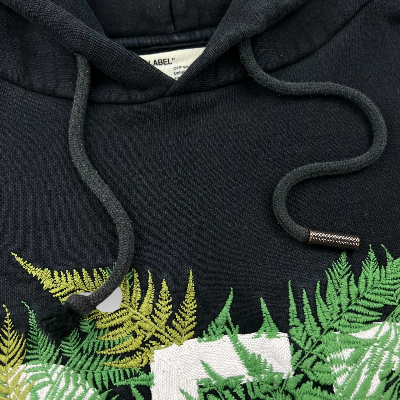 Felpa con cappuccio ricamata Off White Ferns