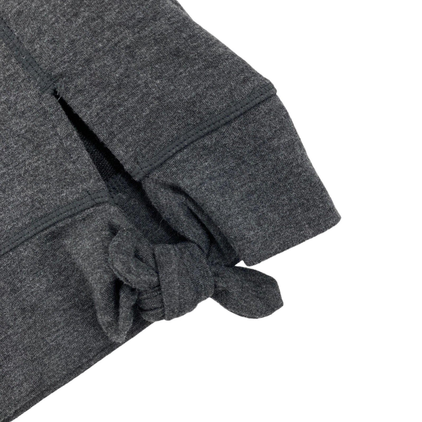 yogalicious long sleeve single knot slit pullover sweater