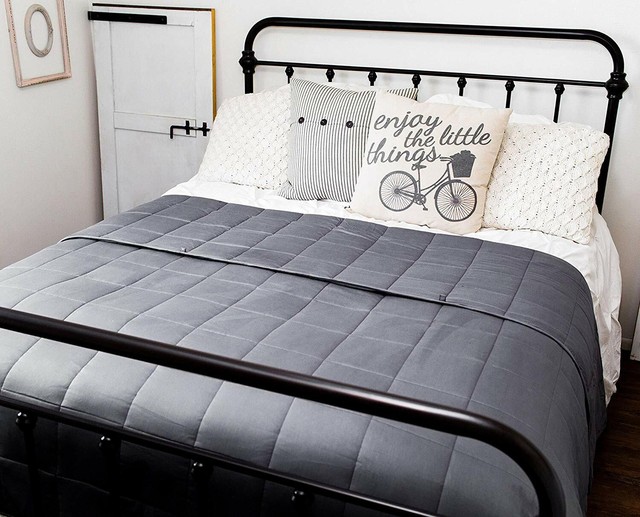 King Bed Size Weighted Blanket (80"x90" 25lbs) - Provides Medium