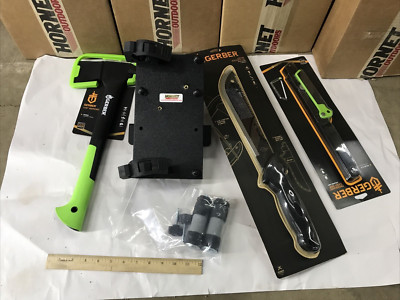 Hornet Gerber 3 Tool Kit Cargo Rack Mount ATV UTV saw machete axe ...