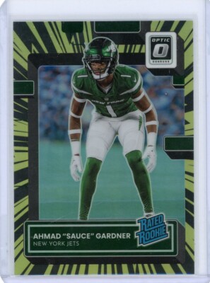 2022 Donruss Optic AHMAD ''SAUCE'' GARDNER #228 Rated Rookie RC ELECTRICITY /65