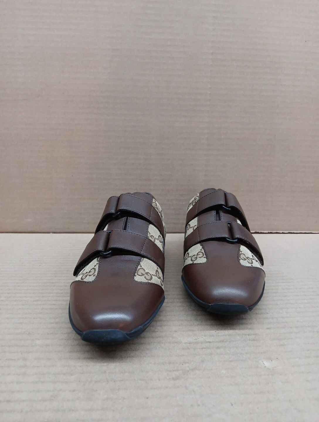 Gucci Pelle Gomma style homme 121830 a3n30, ébène profond/bei, taille,5/taille 8,5