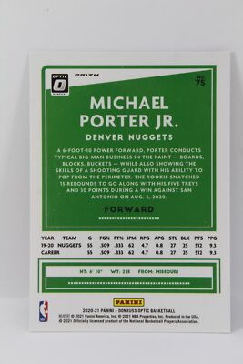 Michael Porter Jr. 2020-21 Optic Fanatics Silver Wave Prizm Holo