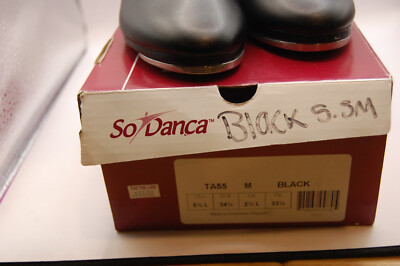 NIB So Danca Tara TA55 1.5'' M Heel Tap Shoe 5.5 L black not returnable
