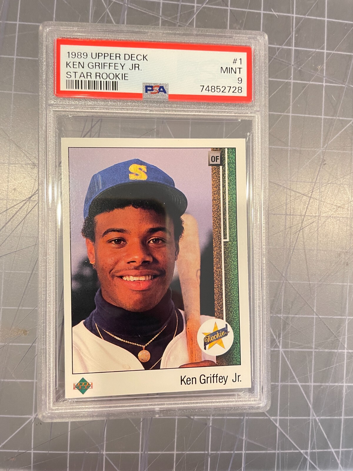 1989 UPPER DECK 1 KEN GRIFFEY JR. SEATTLE MARINERS ROOKIE CARD PSA 9