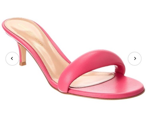 Gianvito Rossi Bijoux 55MM Kitten Heel Mules In Pink Leather Since 5