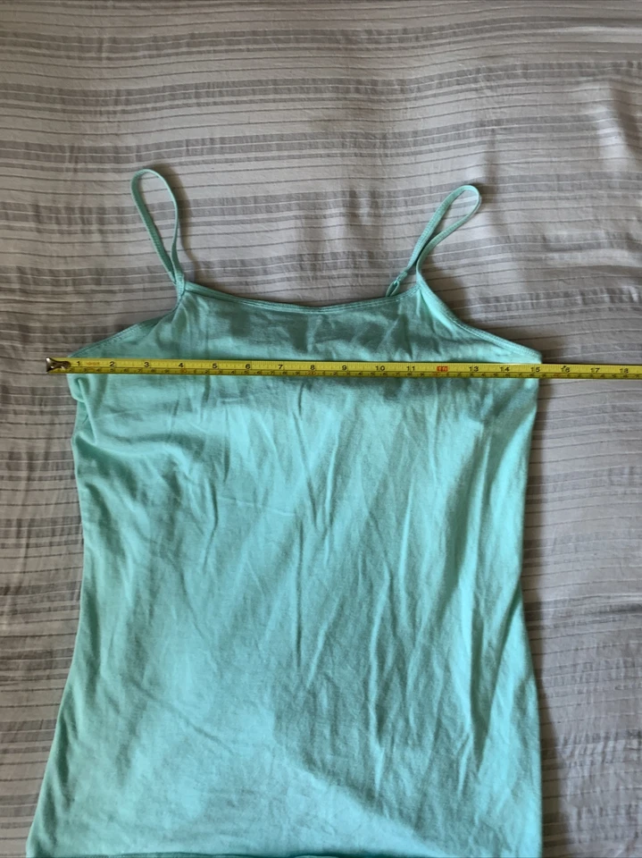 CHEROKEE XL (14-16) Green Tank Top Attached Bra - Image 4 of 4