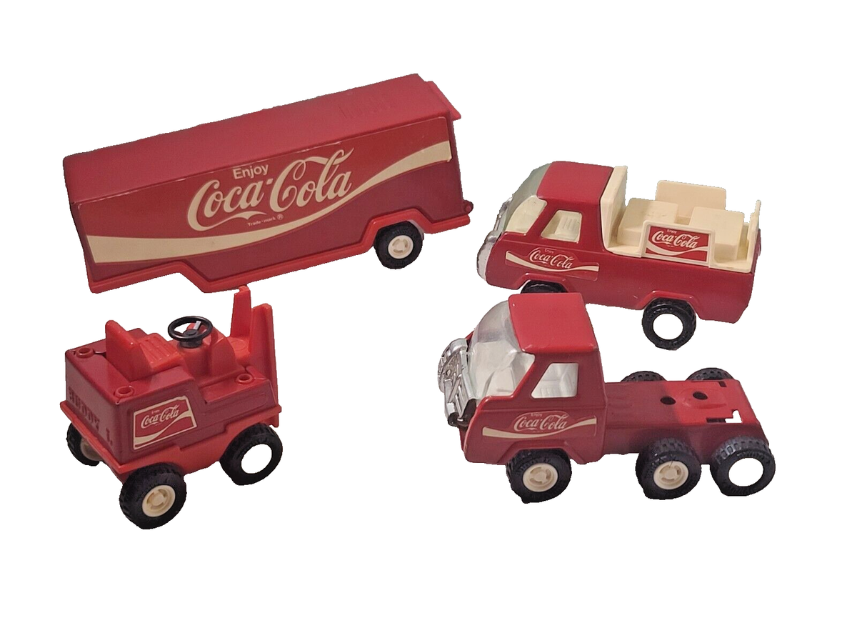Vintage Tonka Red Car Carrier Semi Coca-Cola Buddy L Truck & Buddy