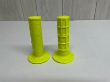 MX VINTAGE STYLE YELLOW 1/2 WAFFLE GRIPS  HONDA XR XL CR MR SL CRF MT 7/8" NEW  