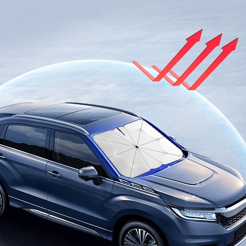 Foldable V-neck Car Front Windshield Window Sun Shade Cover Visor UV Umbrella - Picture 2 of 12