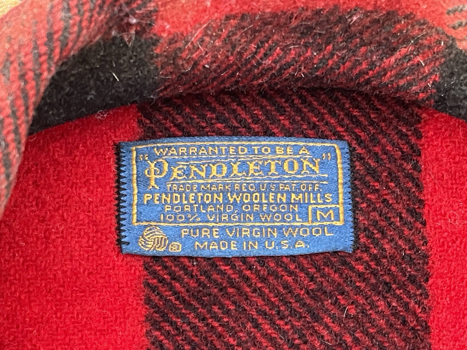 🥃VINTAGE Pendleton Plaid Jacket Medium Red Black… - image 7