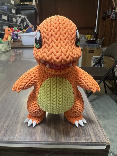 Pokemon Charmander 3D Printed  Crochet Style – 6” Collectible