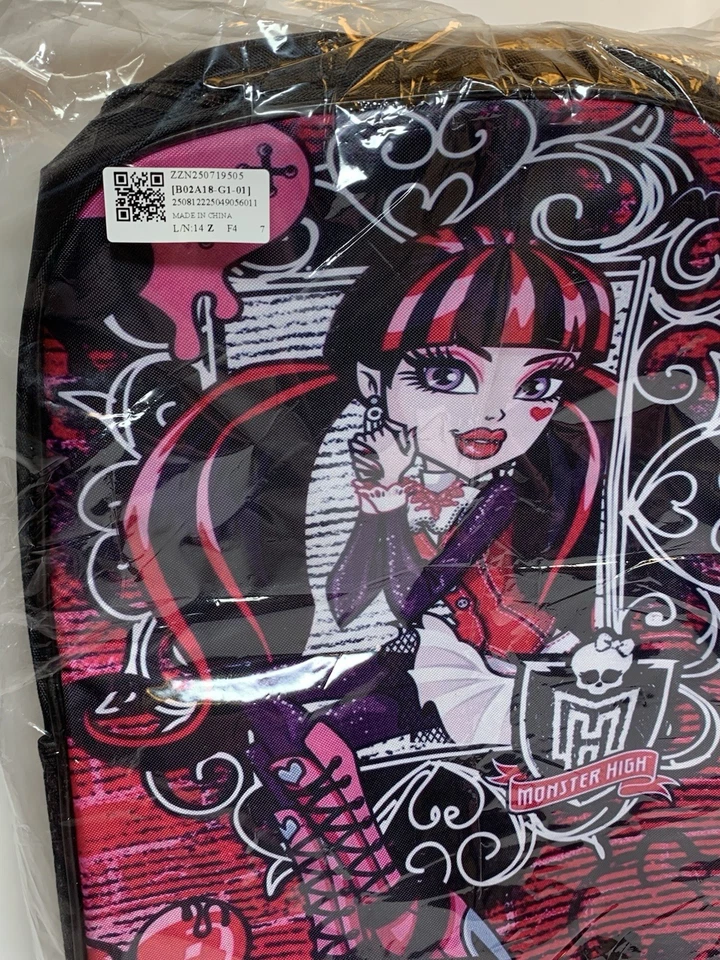 Monster High Draculaura Boo - Mochila Original, Rosa y Negro Bolso Escolar Niños Adolescentes Foto 2 de 4