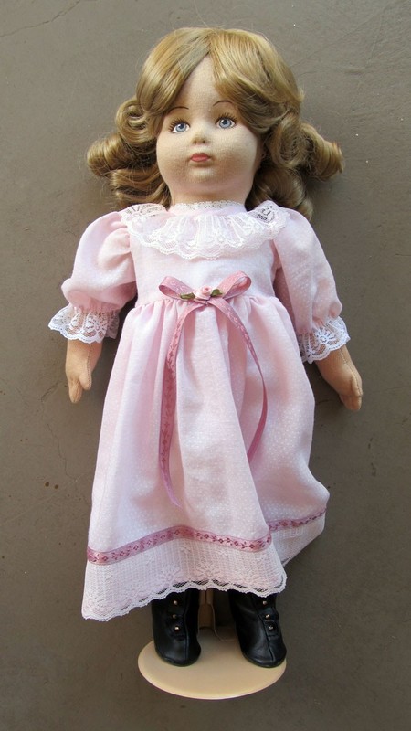 Glorex Swiss Doll 19"- Custom Handmade Clothing - w/ Stand - NEW