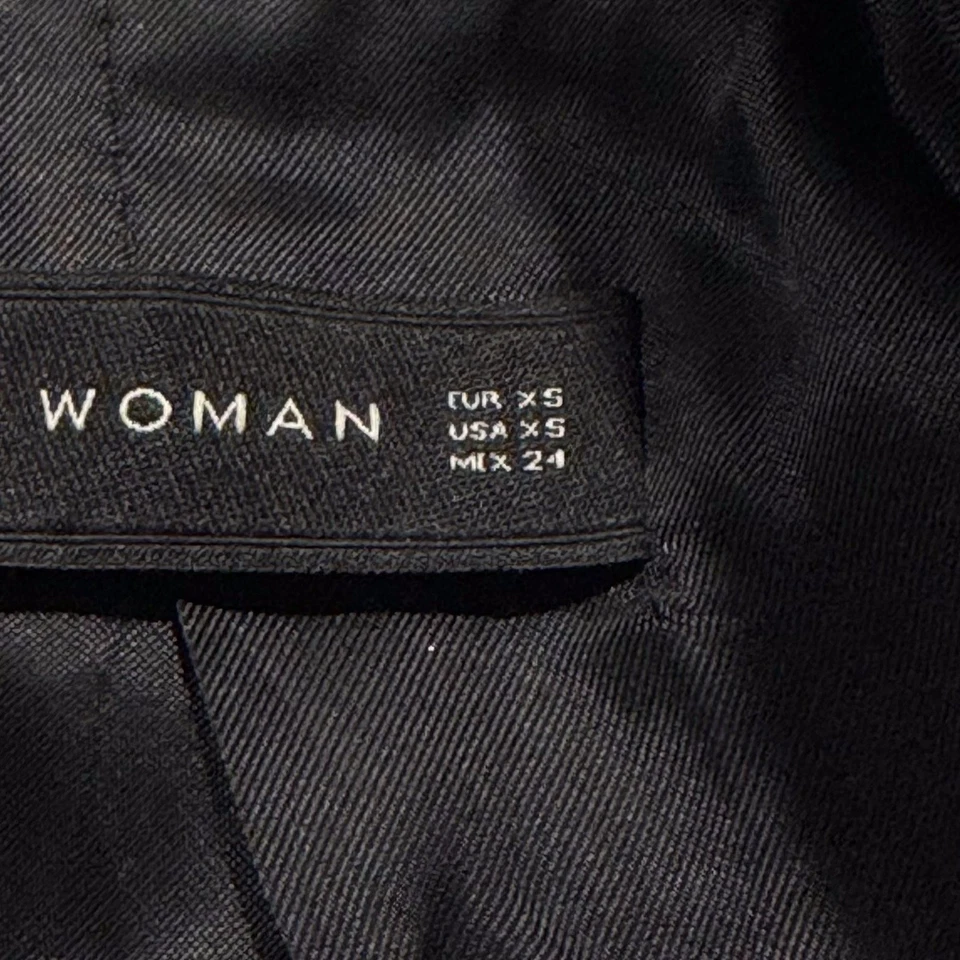 Zara Blazer Tweed Wool Military Academia Old Money Preppy Classic Y2K Blue XS - Image 4 of 4