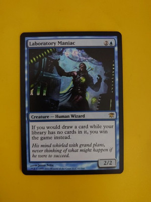 Laboratory Maniac. Rare human wizard innistrad Magic the Gathering Card.