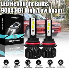For Ford F-350 F-250 F-150 1987-1991 6000K 9004 LED Headlight Bulbs Hi/Low Beam
