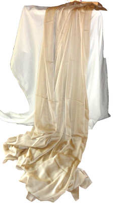 PERI CHIFFONADE CHAMPAGNE SHIMMER SHEER (1) PANEL WINDOW CURTAIN 41x84