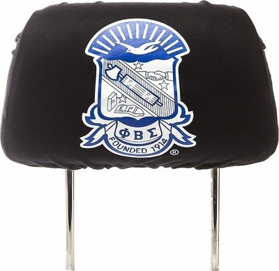 Phi Beta/&Beta; Sigma Car Seat Headrest Cover [Pack of 2 - Black - Car]