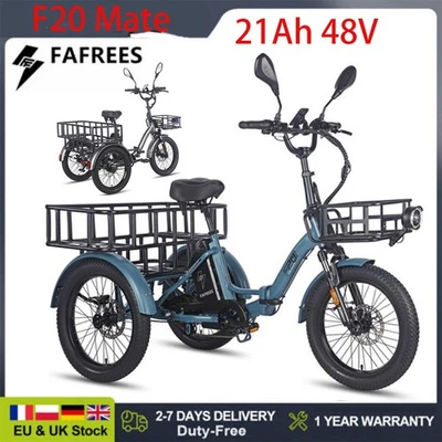 Fafrees F20 Mate Elektro Dreirad E-Bike 3 Rädern E-Fahrrad Tricycle 21Ah 48V NEW