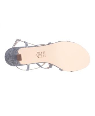 NINA NEW YORK Womens Silver Neptune Almond Toe Kitten Heel Slingback Sandal 6 W - Picture 8 of 11