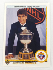 1990-91 Upper Deck Hockey Norris Trophy Ray Bourque #204 Boston Bruins NHL HOF