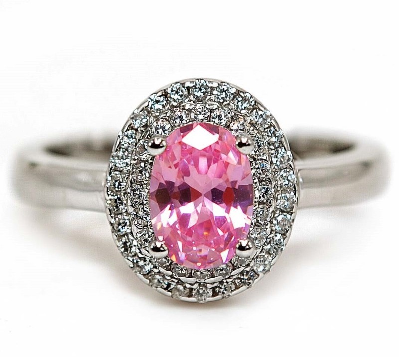 2CT Heat Treated Pink Topaz 925 Solid Sterling Silver Ring Sz 7 MM4-6