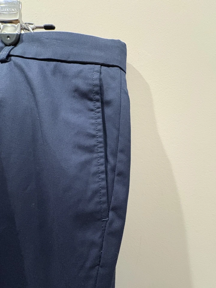 Claiborne мужчин платье брюки 36 X 32 темно-синий плоский передний прямой ноги карман комфорт новый - Изображение 2 из 4