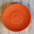 Vintage Bauer Pottery Ring Ware Orange Saucer