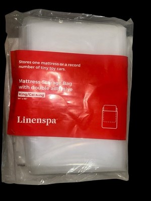 Linenspa Heavy Duty Mattress Storage Bags, King, Clear