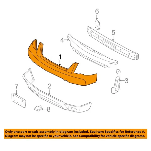 CAPA For 05-07 Freestyle Front Upper Bumper Cover Primed FO1000581 5F9Z17D957AAC Foto 3 de 4
