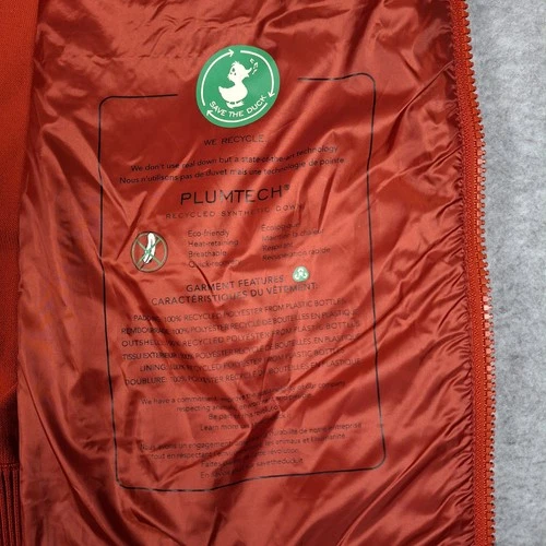 Save The Duck Tucana Vest Men XXL Burnt Orange Plumtech Eco Friendly Zip Pockets image 9