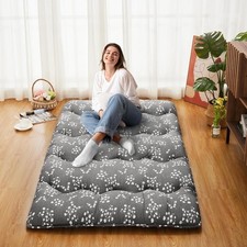 Soft Japanese Floor Futon Mattress Roll Up Tatami Mat Sleeping Pad Twin/Full