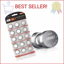 AmVolt- Pack of 15 LR44 Batteries AG13 SR44 357 303 Premium Alkaline Non Recharg