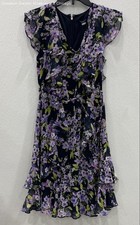NWT Tommy Hilfiger Women's Size 4 Blue and Purple Floral Dress