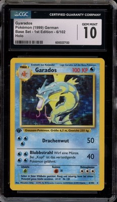 Pokemon Gyarados (Garados) Base Set 1st Edition GERMAN Holo Rare