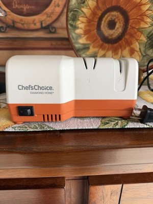 CHEFS CHOICE Diamond Hone Knife Sharpener D202 Orange Electric 2 Stage