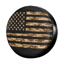 Spare Tire Cover Wheel 17 For Tire Diameter 31-33 Brown Camo America Flag Spare Tire Cover Wheel 17 For Tire Diameter 31-33 Brown Camo America Flag