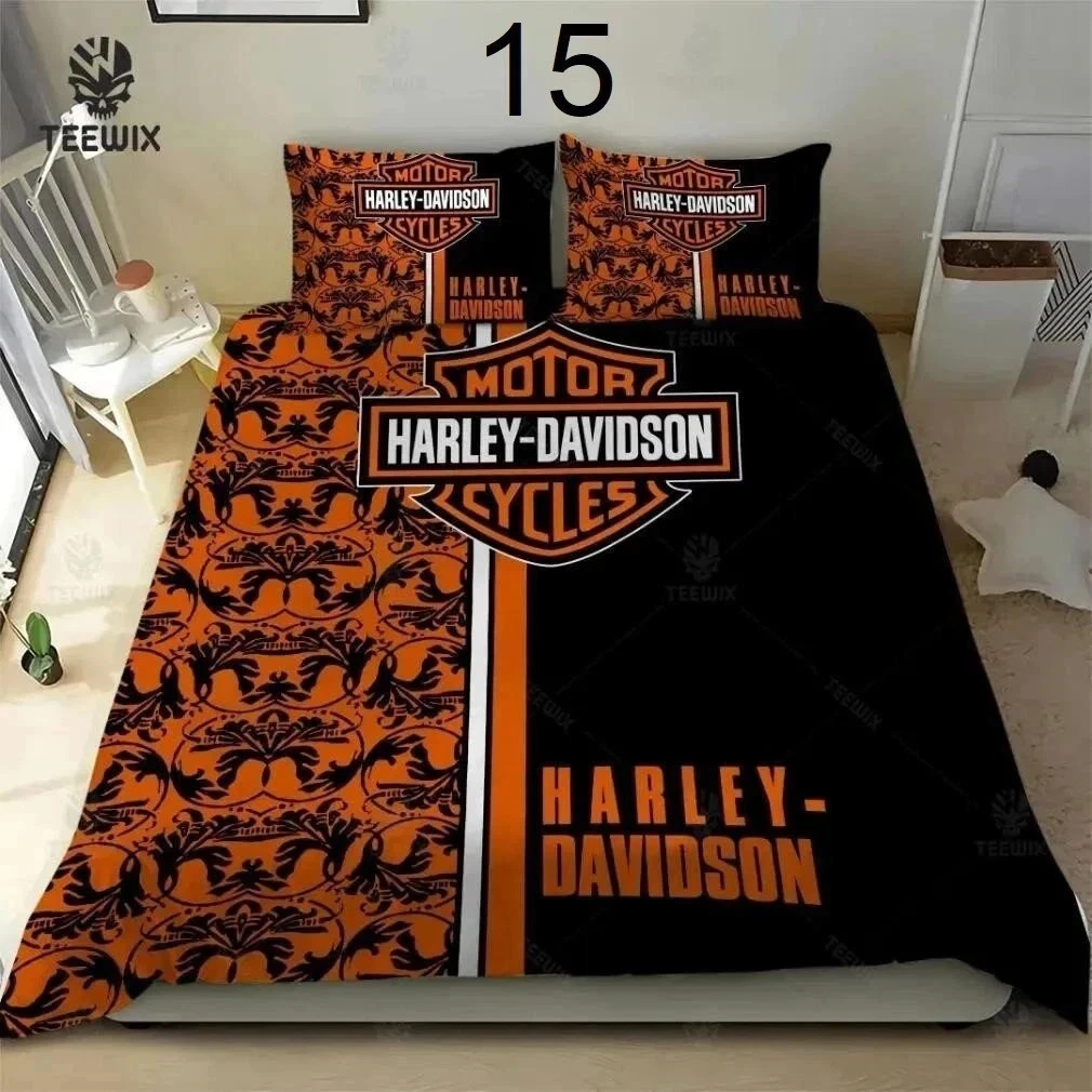 H daviidson's Motorcycle Bedding Set with Pillowcase, Gift For Fans