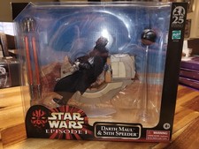 2024 SDCC Hasbro Exclusive Star Wars Black Series Darth Maul & Sith Speeder New