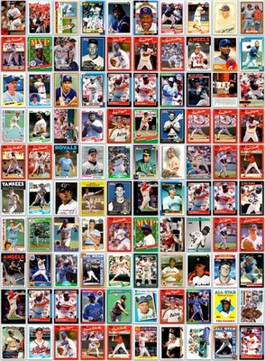 100 Card Baseball HOF Lot Griffey Jr Ripken Schmidt Brett Exact Cards Pictrd