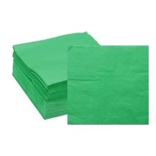 Cocktail Napkins, 100 Pack Dark Grass Green 2-Ply 13" x 13" for Dinner Bar