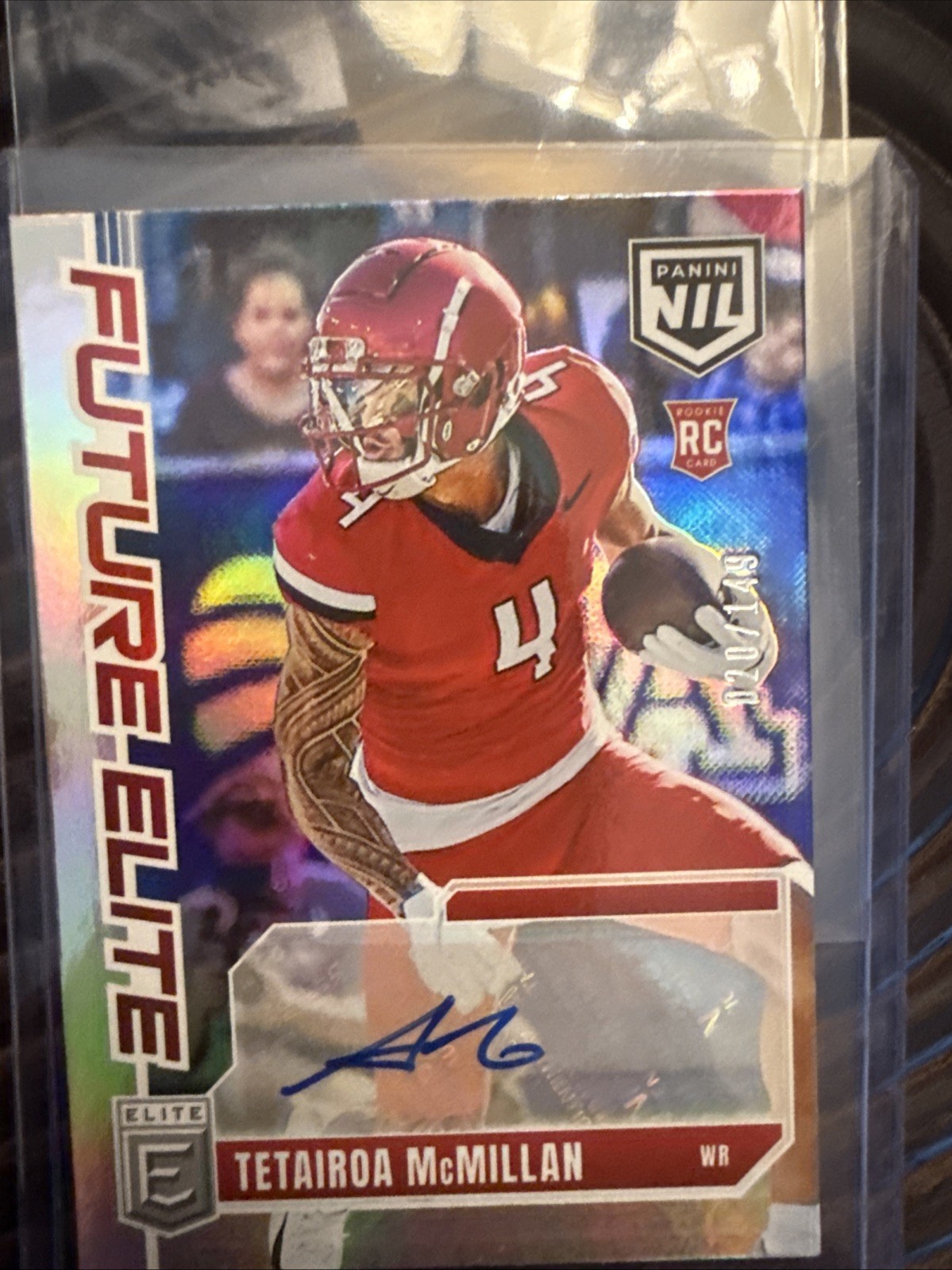 Tetairoa Mcmillan 2025 Donruss Elite Future Elite NIL RC Auto #rd /149 Panthers